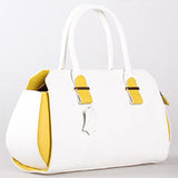 Two Tone Pebble Leather Handbag