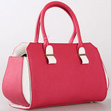 Two Tone Pebble Leather Handbag