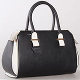 Two Tone Pebble Leather Handbag