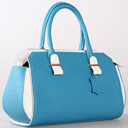 Two Tone Pebble Leather Handbag