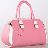 Two Tone Pebble Leather Handbag