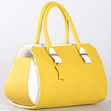 Two Tone Pebble Leather Handbag